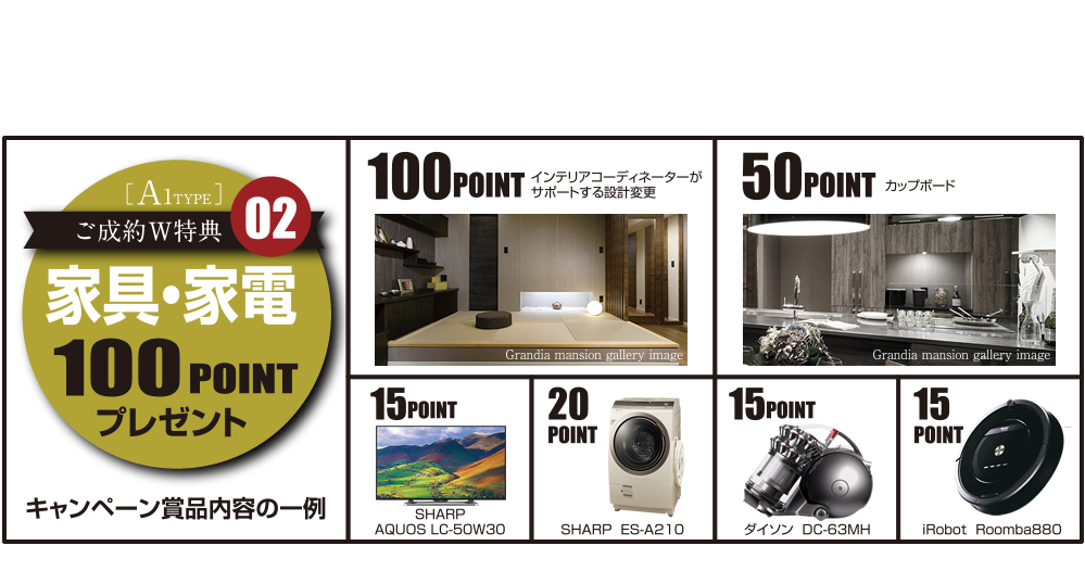 家具・家電100POINTプレゼント