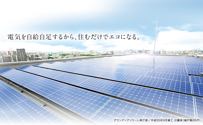電気を自給自足するから、住むだけでエコになる。